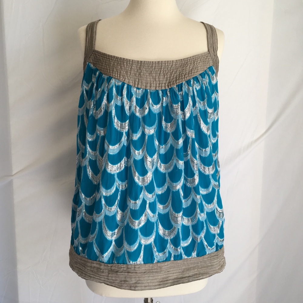 Be Seduced Teal Blue Gray Silver Metallic Top 10